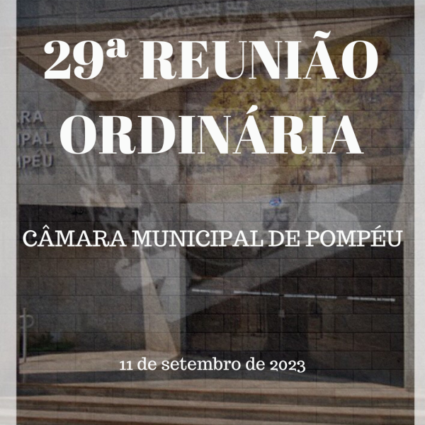 29ª Reunião Ordinária (11/09/2023)